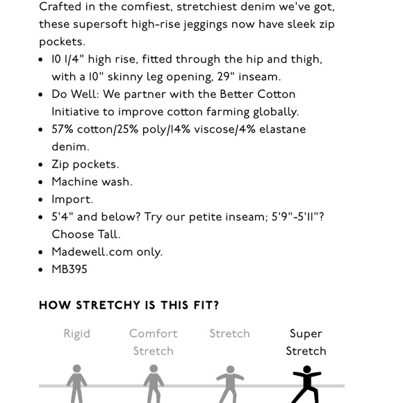 Madewell 10 inch high rise jeans 28tall - Picture 7 of 7